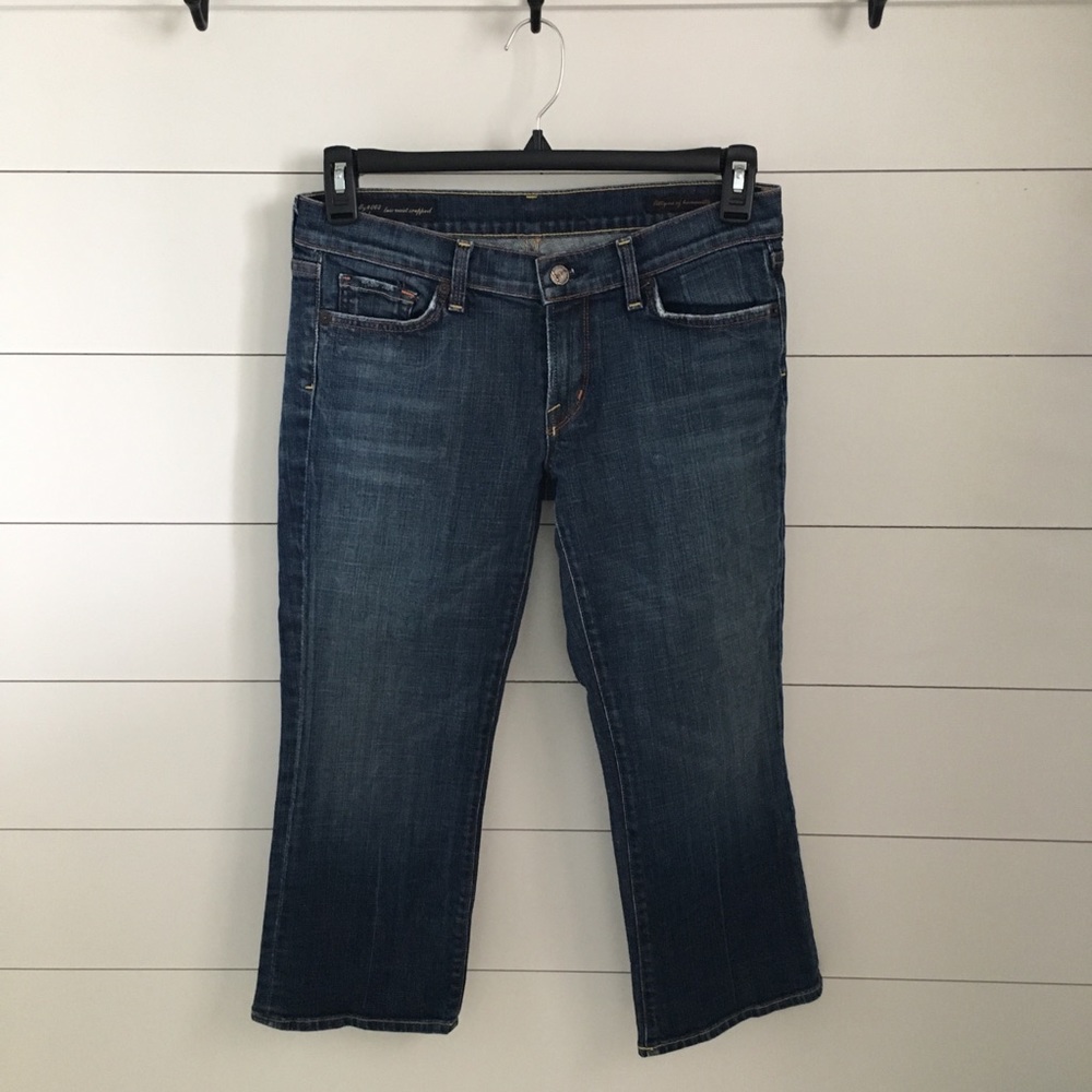 Citizens of Humanity Low Waist Cropped Jeans SZ 29
